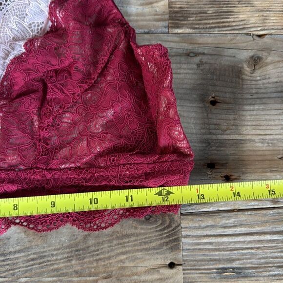 NWT Cosabella Tosha Racerback Bralette Deep Ruby/Powder Pink - M - Picture 7 of 8